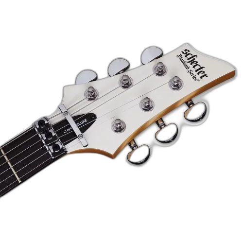 Guitarra Schecter C-6 FR Deluxe SWHT Satin White com Captadores Schecter Diamond Plus HH e Ponte Floyd Rose Special 435