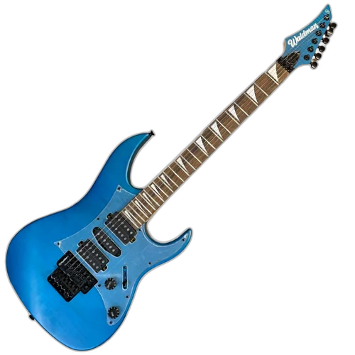Guitarra Waldman WIG450X TBLS Trans Blue Satin com Captadores HSH e Ponte Floyd Rose