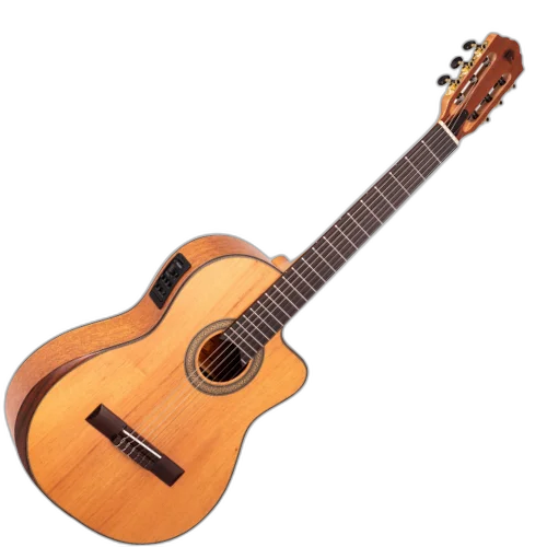 Violão Eletroacústico Marquês VN-181NSEQ Natural Fosco Cutaway Anatômico 100 % Maciço com Armrest e Fishman Clasica III