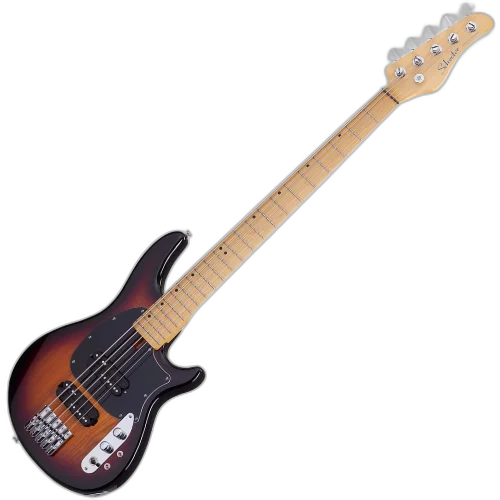 Contrabaixo Schecter CV-5 3-Tone Sunburst com Captadores Schecter Diamond J-Bucker e Ponte Schecter Custom Bass 2494