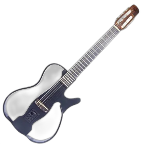 Violão Elétrico Marquês 7-VN-133BKSEQ 7 Cordas Vazado Black Fosco com Fishman Clasica III