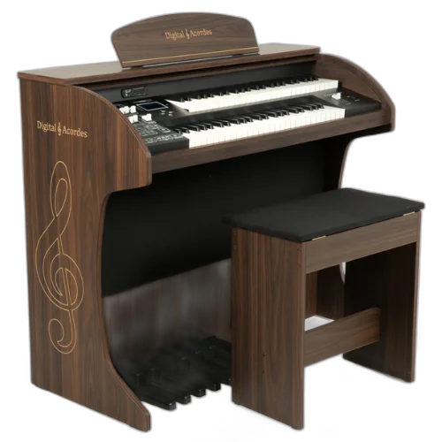 Órgão Digital Acordes Premium Marrom com Teclados Waterfall e 100 Timbres GM