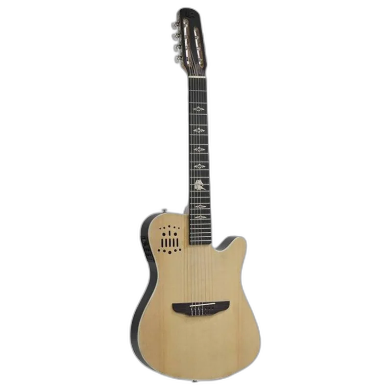 Violão Eletroacústico Marquês 7-VN-145NSEQ 7 Cordas Super Flat Natural Fosco com Fishman Clasica III