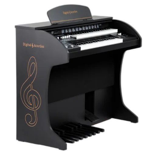 Órgão Digital Acordes Premium Preto Fosco com Teclados Waterfall e 100 Timbres GM