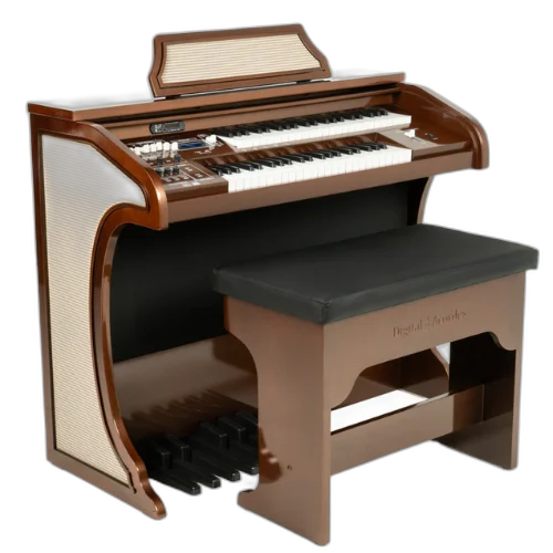 Órgão Digital Acordes AC400S Marrom com Teclados Waterfall e 128 Timbres GM