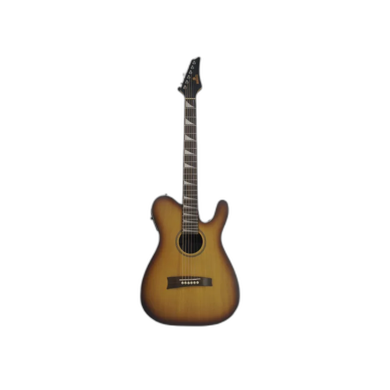 Violão Eletroacústico Marquês VA-44NBEQ Flat Sonic Natural Sombra Aço com MET-A08