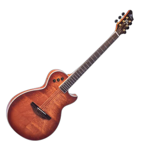 Violão Eletroacústico Marquês VA09 MGT EQ Flat Anatômico Mahogany Tigrado Brilho Aço com MQ3