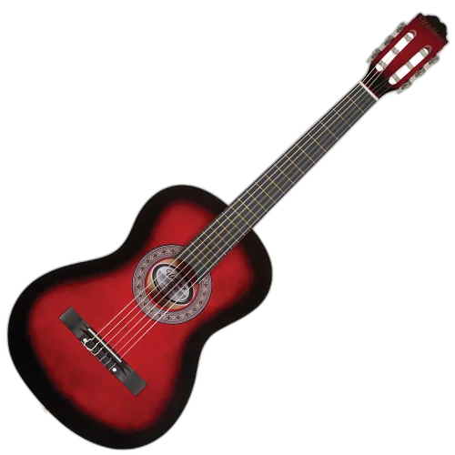 Violão Acústico Waldman Popstar PP-1 Red Sunburst com Cordas de Nylon e Tarrachas Cromadas