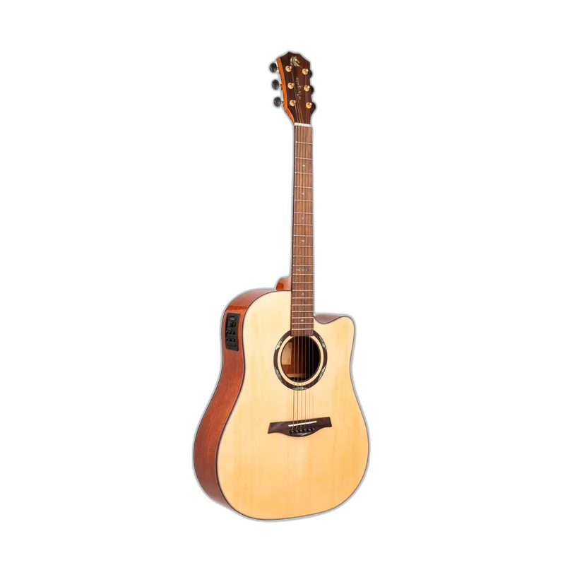 Violão Eletroacústico Marquês VA174 NT EQ Folk Cutaway Natural Brilho Aço com Fishman Presys+