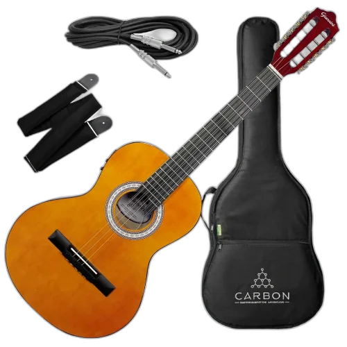 Kit Viola Eletroacústica Giannini Start VS-14 EQ Natural N com Equalizador GV-3T e Tensor Bi-Direcional com Capa, Correia e Cabo
