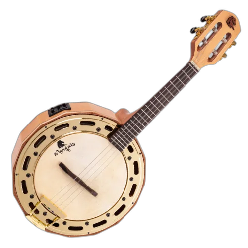 Banjo Eletroacústico Marquês BAJ97 NS EQ Natural Fosco com Equalizador A-20 e Aro Dourado