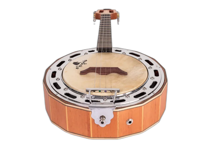 Banjo Marquês Musical BAJ98 NS EL Natural com Captador Passivo Cap-06 e Aro Cromado