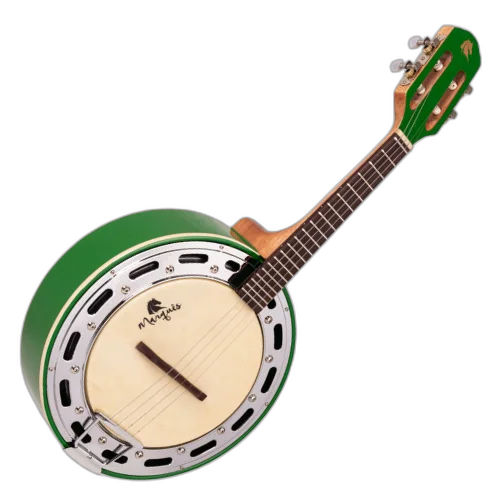 Banjo Marquês Musical BAJ88 GR EL Verde com Captador Passivo Cap-06 e Aro Cromado