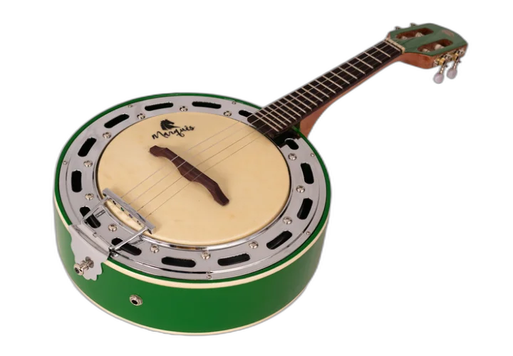 Banjo Marquês Musical BAJ88 GR EL Verde com Captador Passivo Cap-06 e Aro Cromado