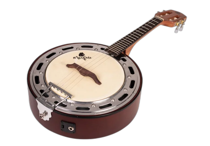 Banjo Eletroacústico Marquês Musical BAJ138 CTS EQ Castanho Fosco com Equalizador Ativo e Aro Jateado