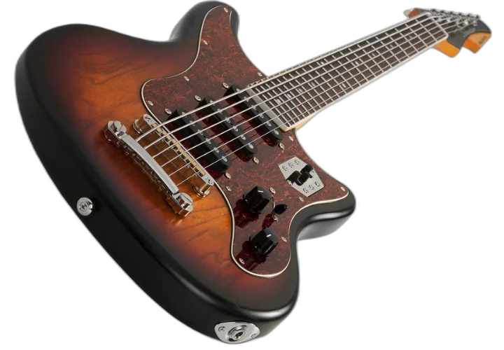 Guitarra Schecter Hellcat VI 3TSBP 3-Tone Sunburst Pearl com Captadores Schecter MonsterTone Stack e Ponte Adjusto-Matic 293