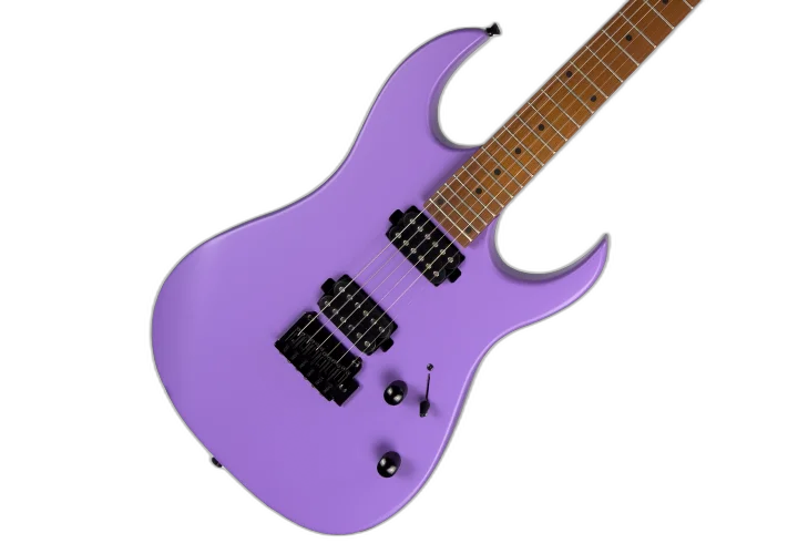 Guitarra Waldman WIGR120 PP Purple com Captadores Cerâmicos HH e Ponte Tremolo Semi-Flutuante