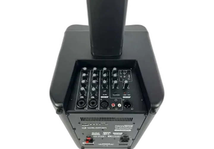 Caixa Amplificada Waldman TWR-1400CH-8 Sistema Torre Ativo Cor Preto com 350W RMS Bateria Recarregável e Bluetooth