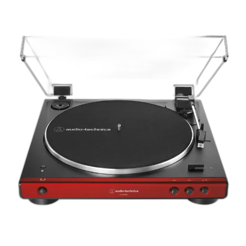 Toca-Discos Automático Bluetooth Audio-Technica AT-LP60XBT Vermelho com Acionamento por Correia e Pré-Amplificador Phono Integrado