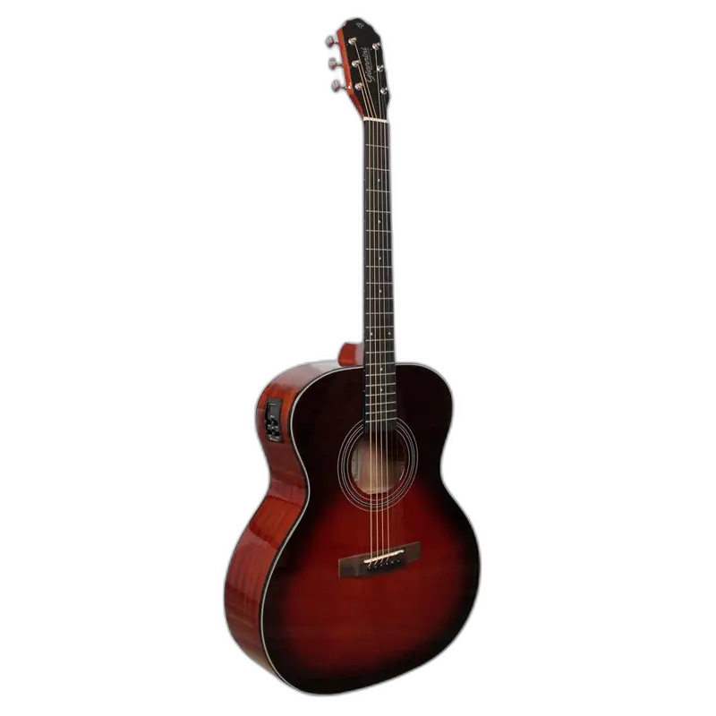 Violão Giannini GAF Plus EQ DB+ Aço Grand Auditorium Full Dark Burst com Pré-Amplificador MT-3 e Tuner Integrado