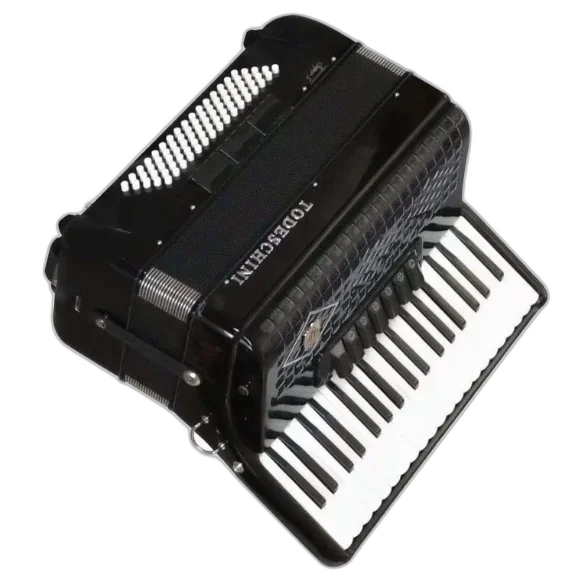 Acordeon 80 Baixos Todeschini Preto 37 Teclas com Bag