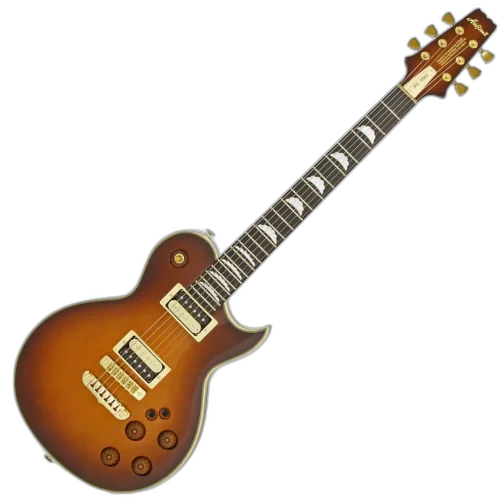 Guitarra Japonesa Aria Pro PE-R80 Japan Brown com Captadores Classic Power HH e Ponte Aria Original SPT