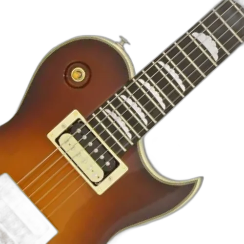 Guitarra Japonesa Aria Pro PE-R80 Japan Brown com Captadores Classic Power HH e Ponte Aria Original SPT