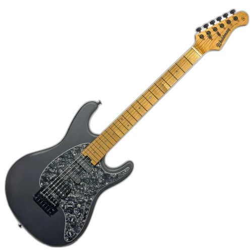Guitarra Waldman ST-441X BKS Black Satin Strato HSS Roasted Maple Tremolo com Bag
