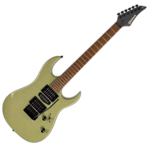 Guitarra Waldman WIG170 SPGR Sparkle Green com Captadores HSH Cerâmicos e Ponte Tremolo 2 Pontos