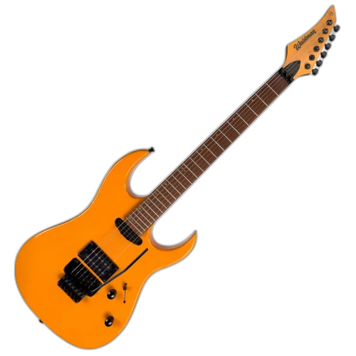 Guitarra Waldman WIGR265 OR Orange com Captadores HH Cerâmicos e Ponte Tremolo Semi-Flutuante 2 Pivôs Black