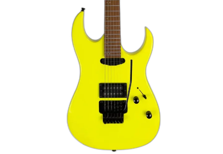 Guitarra Waldman WIGR265 YL Yellow com Captadores HH Cerâmicos e Ponte Floyd Tremolo Black