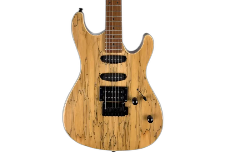 Guitarra Waldman WIS160 SNT Spalted Natural com Captadores HSS Cerâmicos e Ponte Tremolo Vintage 2 Pivôs