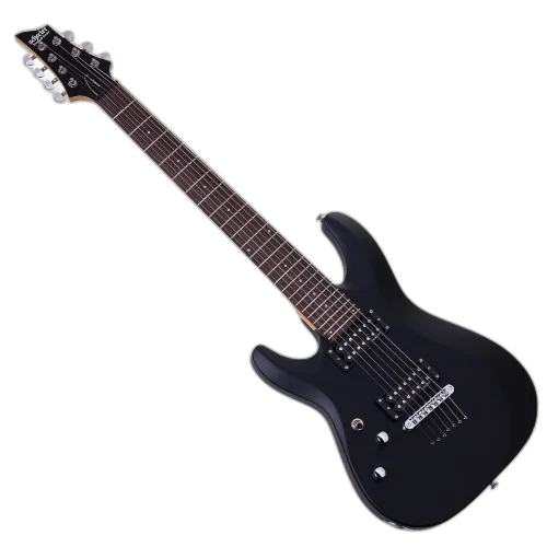 Guitarra Schecter C-7 Deluxe LH Satin Black com Captadores Schecter Diamond Plus HH e Ponte Tune-O-Matic String-Thru 439