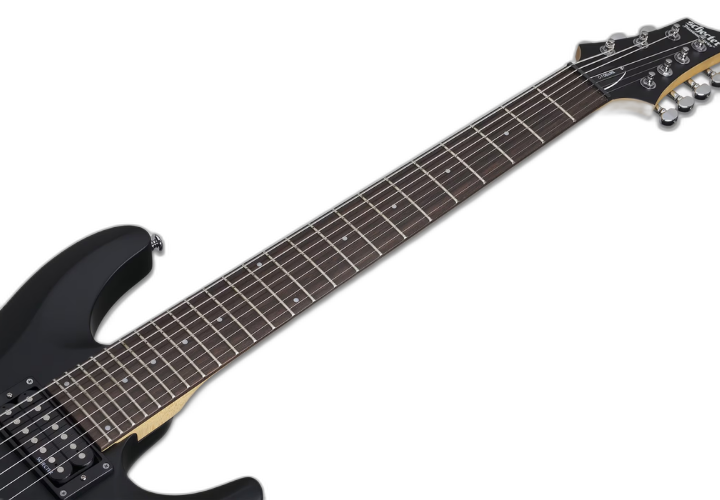 Guitarra Schecter C-7 Deluxe LH Satin Black com Captadores