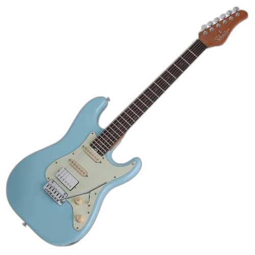 Guitarra Schecter Nick Johnston Traditional HSS Atomic Frost com Captadores NJ Single-Coil e Diamond '78 Humbucker e Ponte Diamond Vintage Tremolo 1542