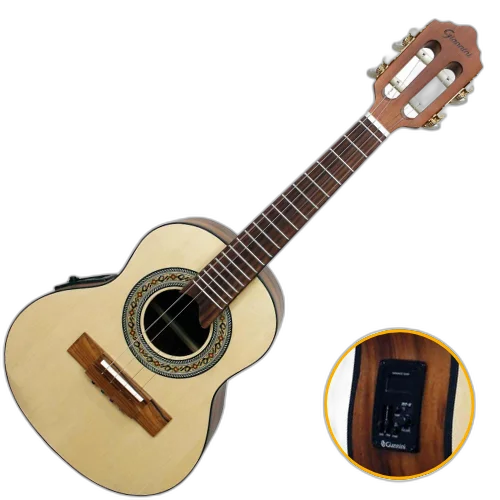 Cavaco Eletroacústico Giannini Raiz CS1 Gonçalo Alves EQ NS GOAL Natural Satin com Tampo Marupá Maciço e Equalizador MT-2 2 Bandas