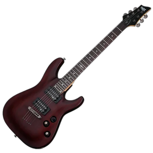 Guitarra Schecter C-7 SGR Walnut Satin com Captadores Diamond Plus HH e Ponte Tune-O-Matic String-Thru 3846