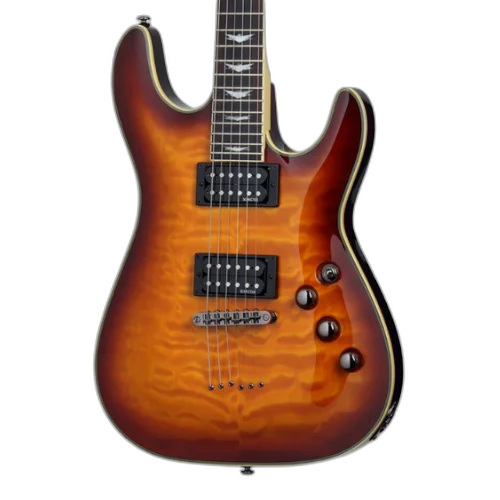 Guitarra Schecter Omen Extreme-6 Vintage Sunburst com Captadores Diamond Plus HH e Ponte Tune-O-Matic String-Thru 2024