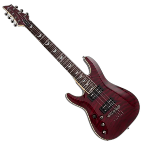 Guitarra Schecter Omen Extreme-7 LH Black Cherry com Captadores Diamond Plus HH e Ponte Tune-O-Matic String-Thru 2013