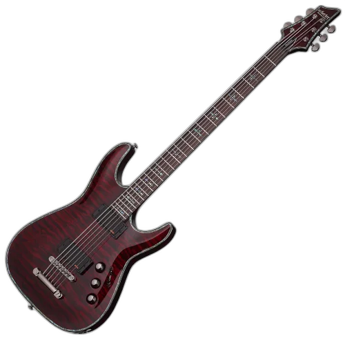 Guitarra Schecter Hellraiser C-VI Black Cherry com Captadores EMG 81/85 e Ponte TonePros Tune-O-Matic String-Thru 184