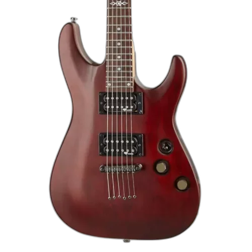 Guitarra Schecter C-1 FR SGR Walnut Satin com Captadores Diamond Plus HH e Ponte SGR by Floyd Rose 3850