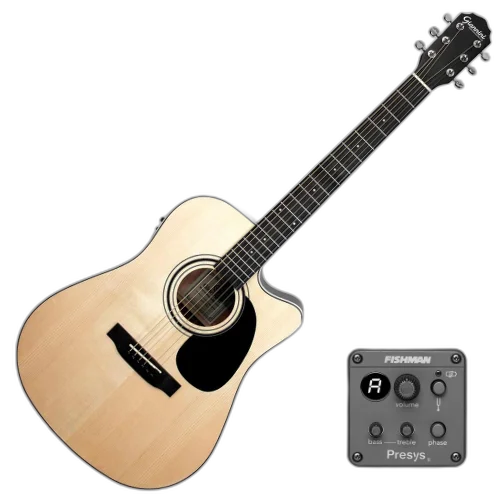 Violão Eletroacústico Giannini Performance Deluxe DRC DLX CEQ Natural Glossy NG com Equalizador Fishman Presys ll Ativo 2 Bandas e Afinador