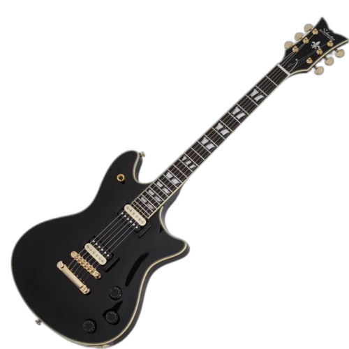 Guitarra Schecter Tempest Custom Gloss Black BLK com Captadores Schecter USA Pasadena HH e Ponte TonePros T3BT TOM 1723