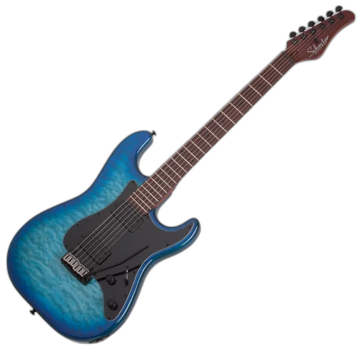 Schecter Traditional Pro TBB Trans Blue Burst com Captadores Schecter USA Z-Plus HH e Ponte Diamond Vintage Tremolo 866
