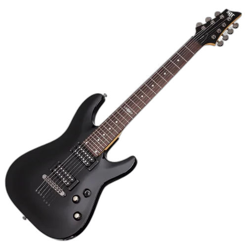 Guitarra Schecter C-7 SGR Midnight Satin Black com Captadores Diamond Plus HH e Ponte Tune-O-Matic String-Thru 3822
