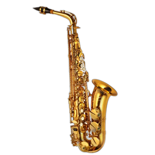Saxofone Alto P. Mauriat PMSA-185 AGL Gold Lacquer com Tudel Super VI e Campana Gravada à Mão