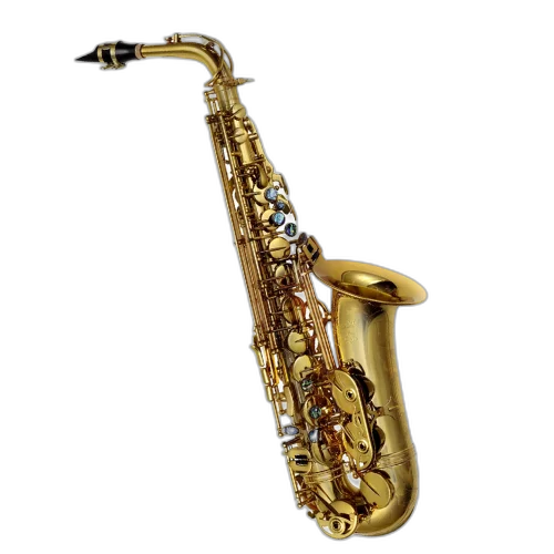 Saxofone Alto P. Mauriat System-76 II AGL Gold Lacquer com Tudel Super VI e Campana Gravada Manualmente