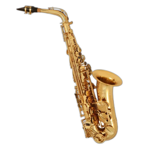 Saxofone Alto Cannonball A4-L Big Bell Stone Series Gold Lacquer com Campana Big Bell e Chaves com Pedras Semipreciosas e Gravações Manuais