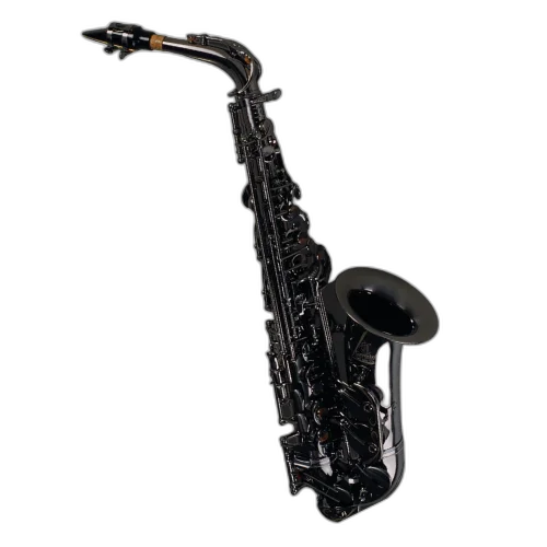 Saxofone Alto Cannonball GA5-B Gerald Albright Signature Series Black Nickel com Campana Big Bell Martelada à Mão e Pedras Semipreciosas Picasso Jasper