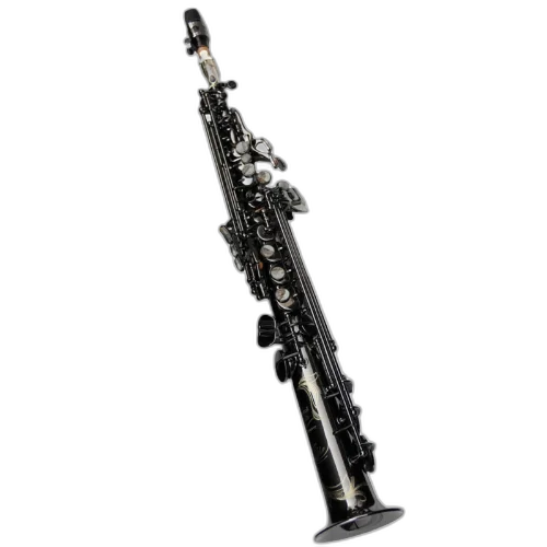 Saxofone Soprano Cannonball GS5-B Gerald Albright Signature Series Black Nickel com Tudel FAT Neck e Campana Big Bell de Uma Peça Martelada à Mão